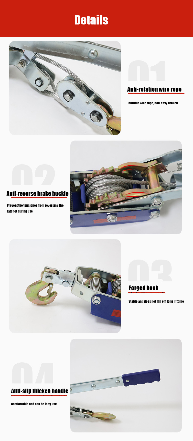 Ratchet Hand Cable Puller details